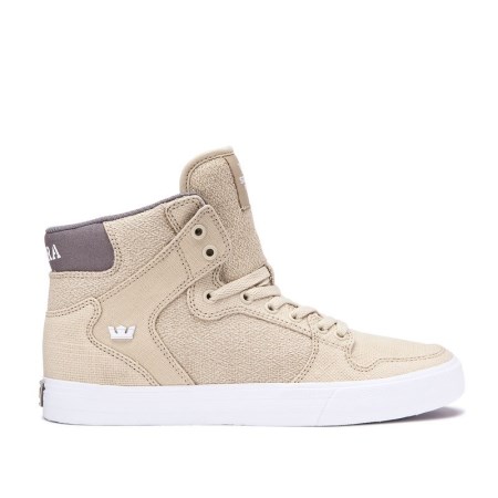 Supra Vaider Beige Høye Sneakers Herre [NO-6-F817]